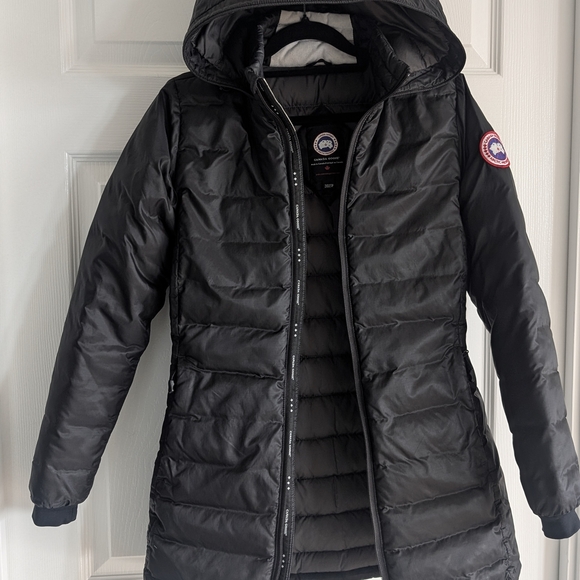 Canada Goose Camp Down Women's Black Hooded Puffer Jacket Size XXS. Flaw Inside. - Picture 2 of 6